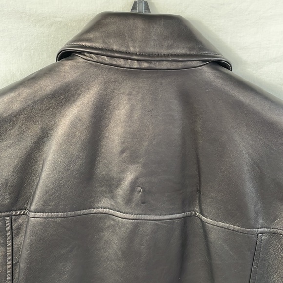 NWOT Cole Haan Leather Moto Jacket Size - Picture 12 of 13